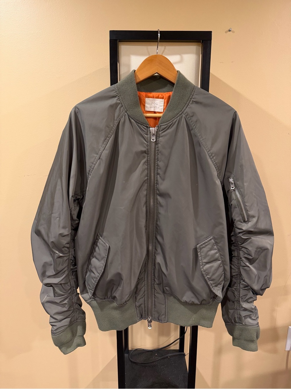 Fear of God Collection One Olive Green Bomber Jacket